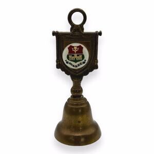 Vintage Brass Hand Bell 5.5" Windsor Crest Collector Souvenir Made in England